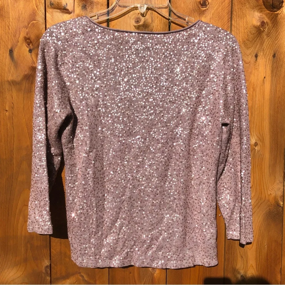 Eileen Fisher Pink Sequins Top - Picture 3 of 3